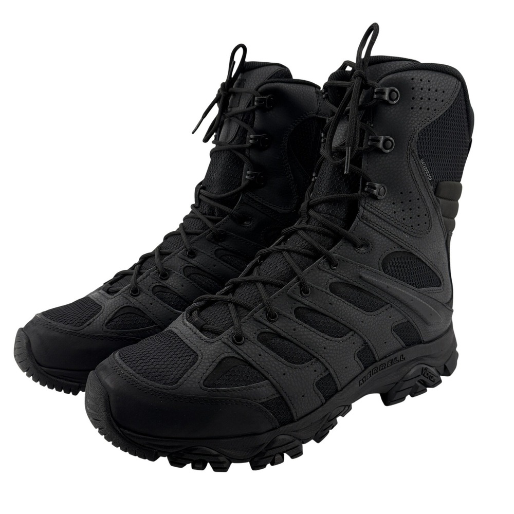 Merrell Moab 3 8" Tactical Zip Waterproof Hiking Boot Black Men 14M Leather NWOB